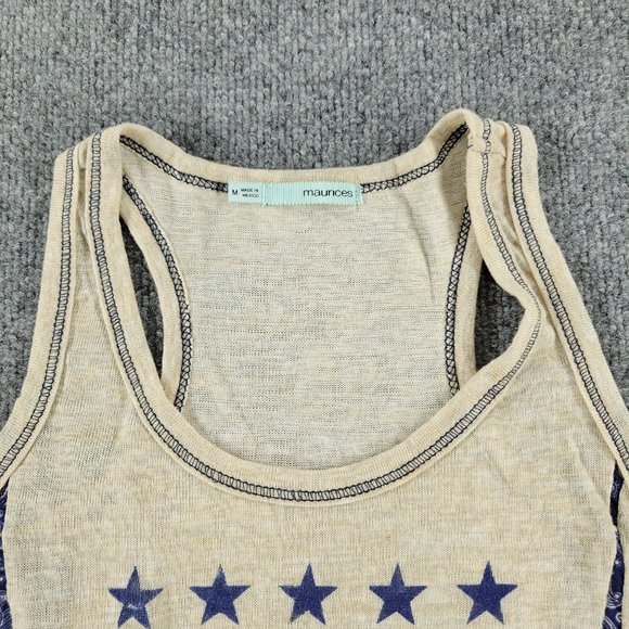 Maurices Tank Top Women's Medium Brown Tan Round Neck Sleeveless Made In USA Sh - Picture 2 of 11